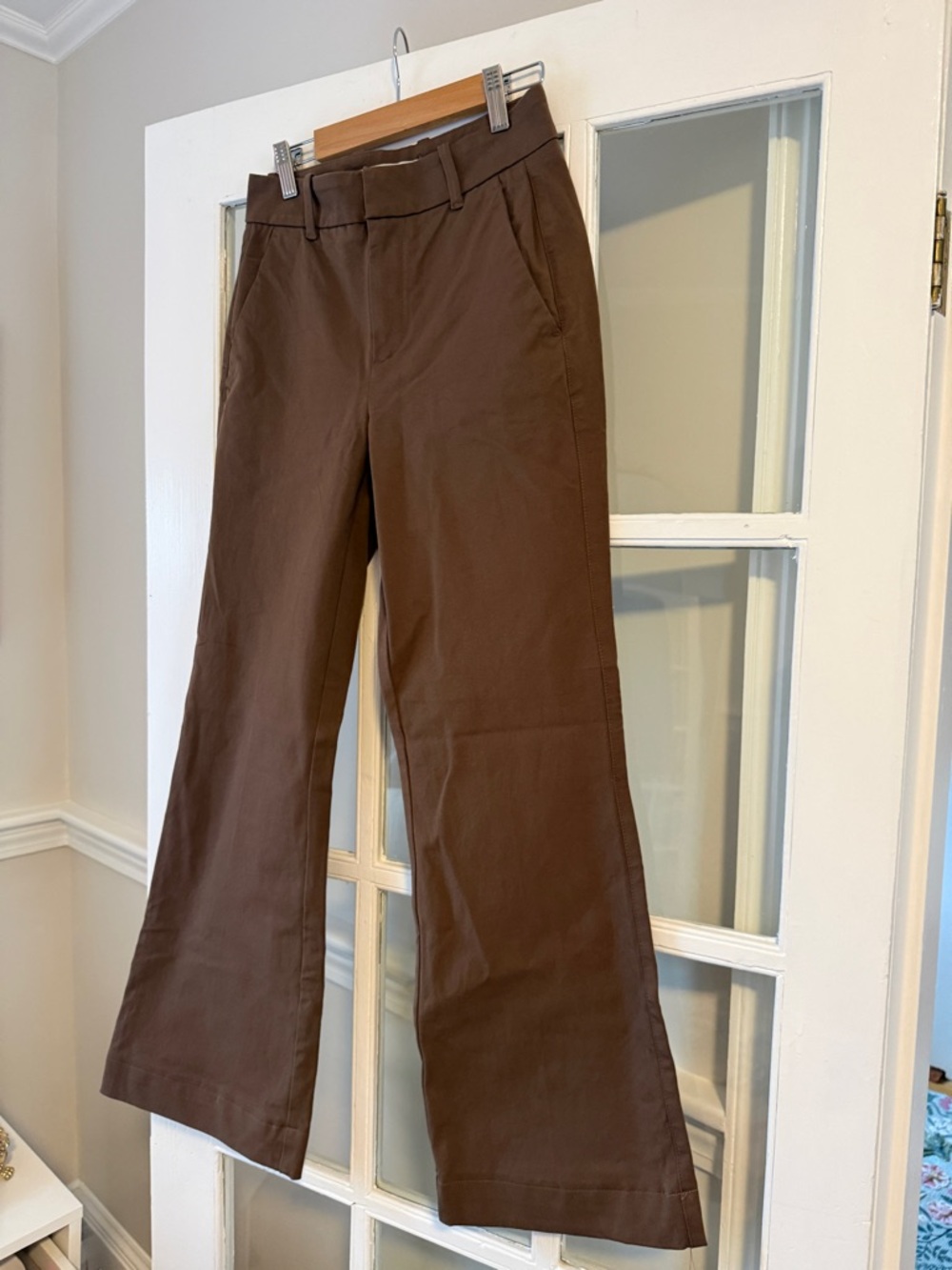 Everlane Flare Brown Trousers - Picture 4 of 8